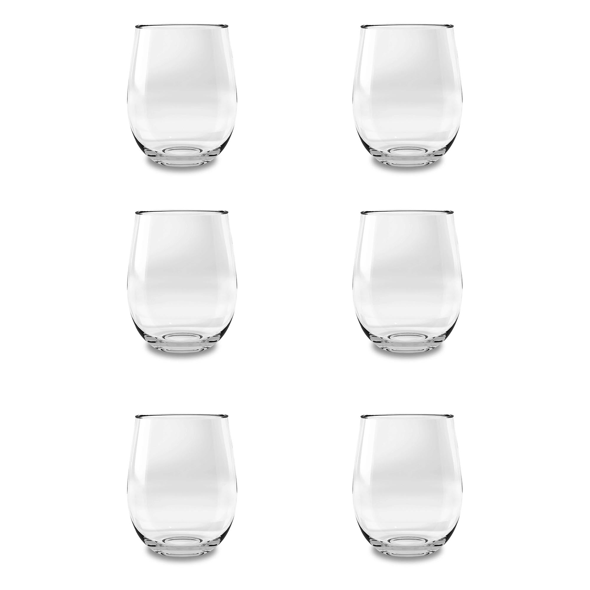 By TarHong Tritan Montana - Set 8 Bicchieri Senza Stelo Trasparenti, 510 Ml, Infrangibili, Lavabili In Lavastoviglie, Senza BPA