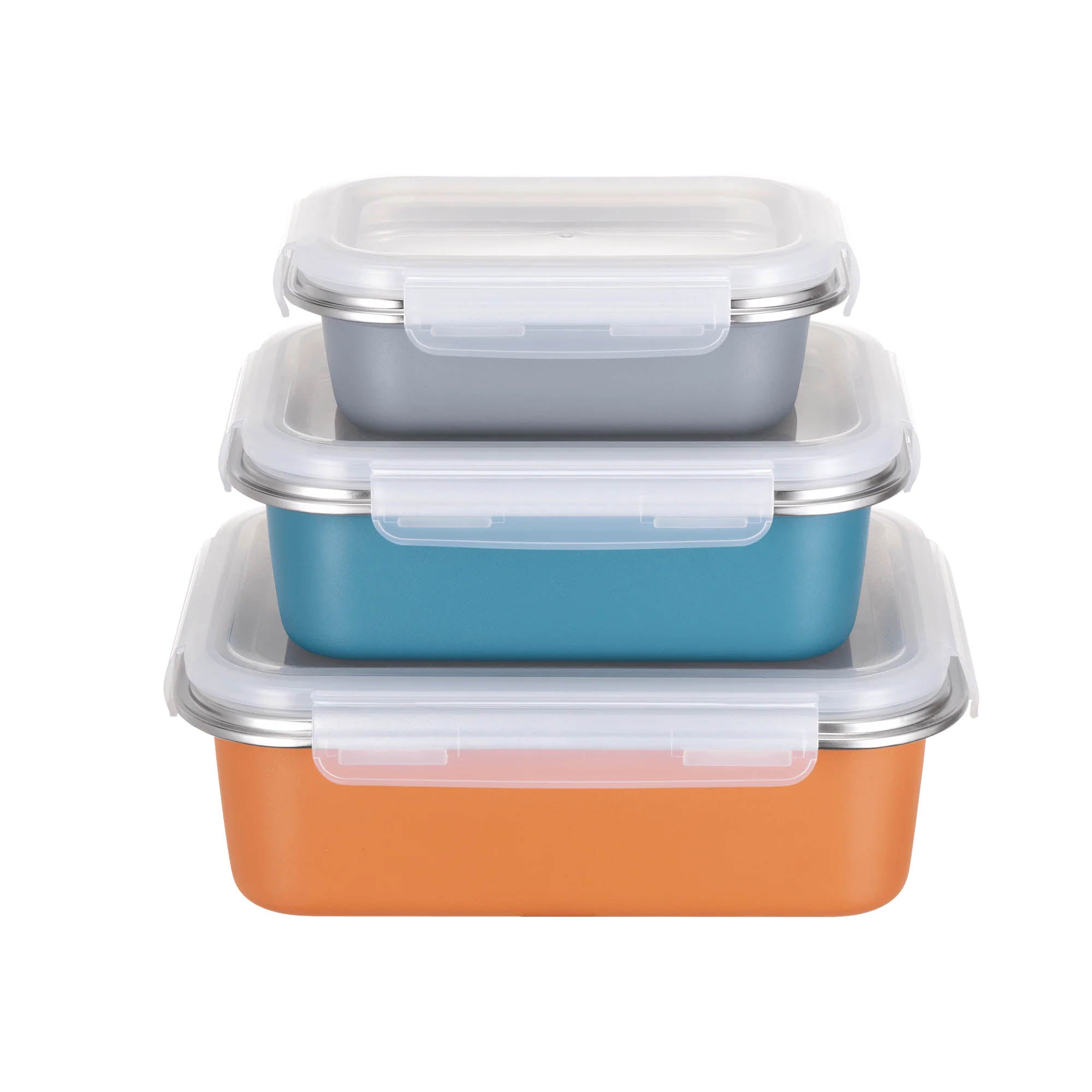 Nested Lock Genicook Nesting 6-Piece Stainless Steel Set With Locking Lids – Sabavi ...