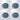 Beatriz Ball Vida Croc Reversible 15.5" Round Placemats, Set of 4 (Blue and Gray)