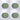 Beatriz Ball Vida Snakeskin Reversible 15.5" Round Placemats, Set of 4 (Green and Gray)