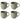 Casafina Pacifica Artichoke Green Mug, Set of 4
