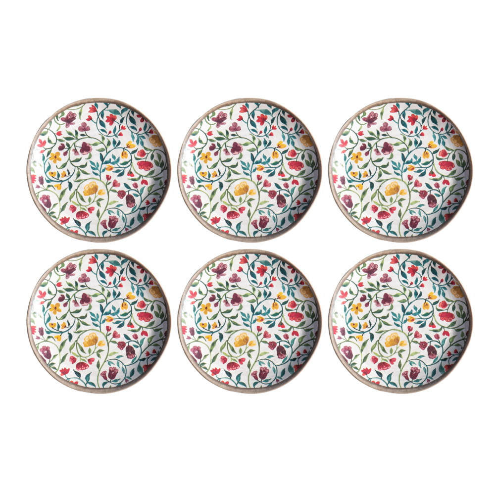 Lemon Orchard NewWave Microwave Safe Premium Melamine Dinner Plate, Set Of 6