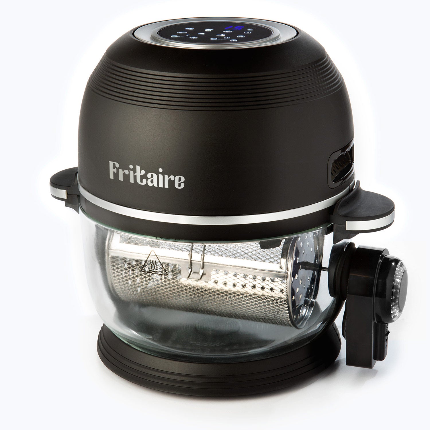 Fritaire glass bowl air fryer with rotisserie basket