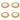 Glass Chargers with Gold Dotted Border, Set of 4