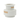 Kinor Ribbed Ceramic Vase with Gold Strips