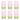 Kinor Pink and Green Highball Glasses, Set of 6