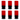 Kinor Red and Black Highball Glasses, Set of 6