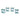 Kinor Teal Lucite Napkin Rings, Set of 4