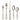 Mepra Dolce Vita Plain Champagne 20-Piece Flatware Set