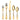 Mepra Dolce Vita Plain Gold 20-Piece Flatware Set