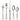 Mepra Dolce Vita Plain Silver 20-Piece Flatware Set