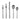 Mepra Stile By Pininarina Brushed Black 20-Piece Flatware Set