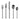 Mepra Stile By Pininarina Plain Black 20-Piece Flatware Set