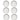 Retreat Pottery White Bamboo Melamine Dinner Plates, Set of 6
