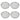 Silver Glitter Dinner Plates with Raised Rims, Set of 4