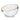 Vivience Glass Angled Salad Bowl with Gold Rim