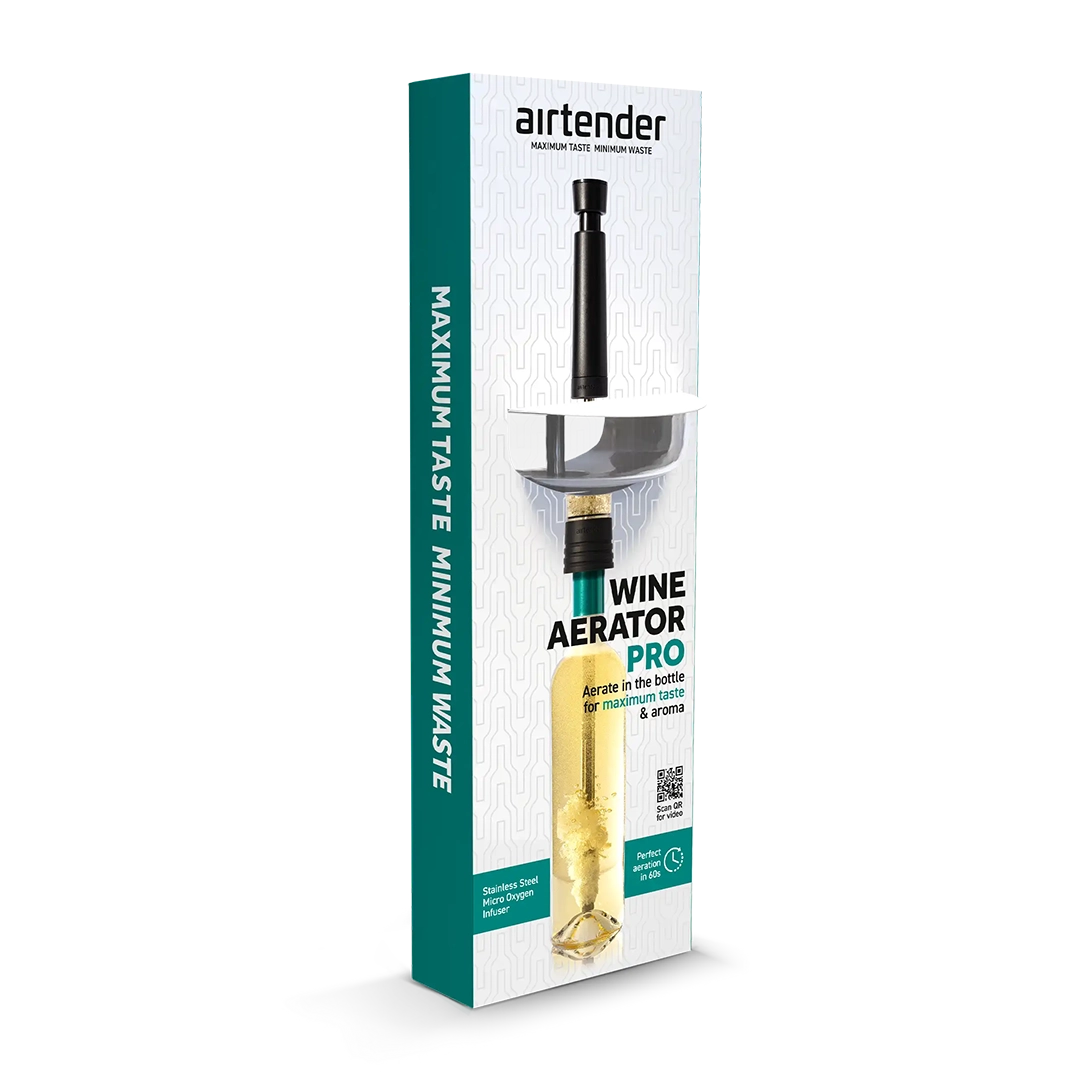 Airtender Wine Aerator & Cocktail Mixer - Stainless Steel, Instant Aeration For Drinks