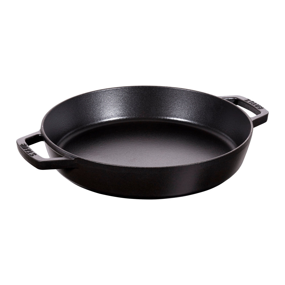 Staub 11 Cast Iron Crepe Pan with Spreader & Spatula | Matte Black