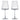 Anton Studio Designs Empire Clear Ribbed Wine Glasses, Set of 2