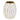 Caesarea Short White Porcelain Vase with Gold Wavy Design