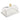 Rectangular Marble Cake Dome with Gold Knob