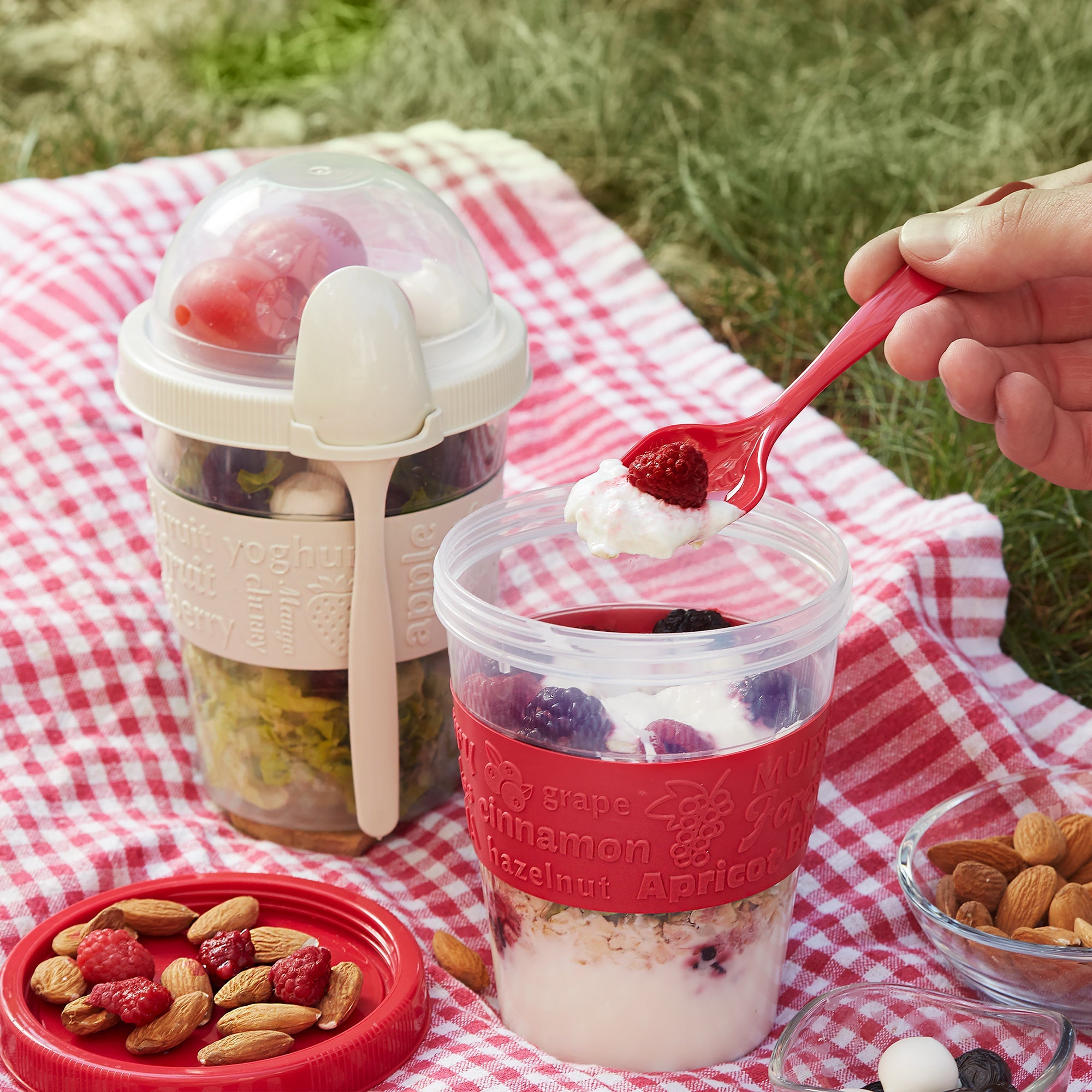 Crystalia Yogurt Parfait Cups with Lids, Reusable Yogurt